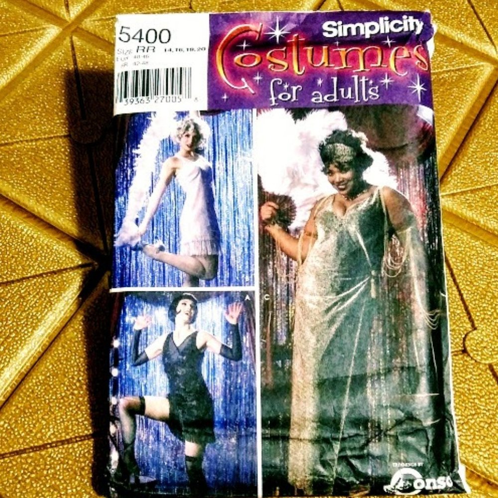 *SIMPLICITY PATTERN#5400*FLAPPER *CHICAGO MOVIE *WOMEN 14 TO 20*PRICE IS FIRM
